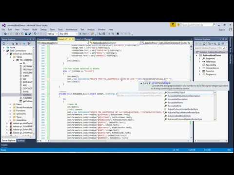 Part 5 - Address Book Delete Contact using c#.net and SQL Server