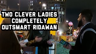 Two clever ladies completely outsmart Ridawan! Stratford Speakers Corner Sam Dawah