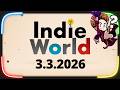 Nintendo Announces Indie World for TOMORROW! (15 Minute Showcase)