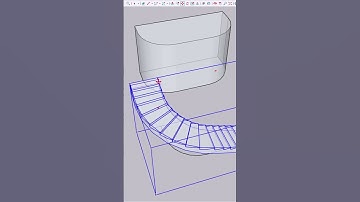 Modeling a Curved Stair in #sketchup !  #sketchupplugins