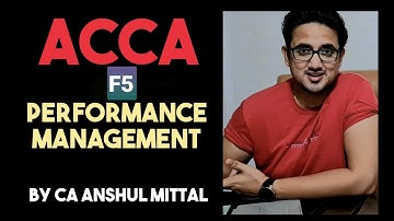ACCA F5 - Performance management - Chapter 13 - Performance Measurement control (complete)