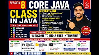 How to Compile and Execute Java Program in CMD | Structure of Class in Java | Session 8