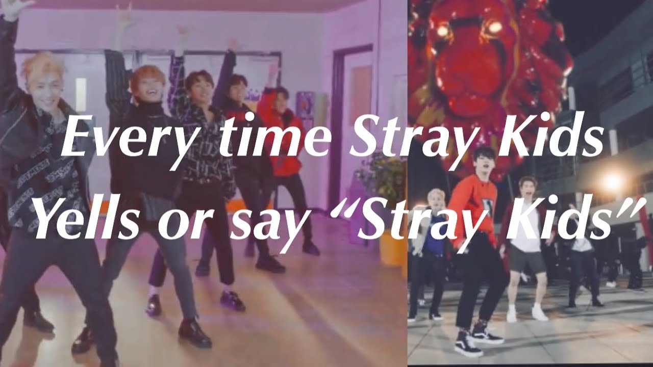 Stray kids yelling their name in their mv's for 1 minute straight - YouTube