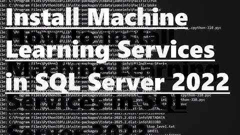 How to install Machine Learning Services in SQL Server 2022