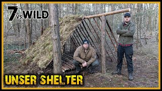 7 vs. Wild Shelter - Wie hätten wir weiter gebaut? - Bushcraft Survival Naturensöhne