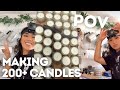 small business vlog | candle maker point of view, make over 200 candles with me ✨ (part 1)