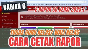 CARA CETAK RAPOR DI E RAPOR SD 2025.1