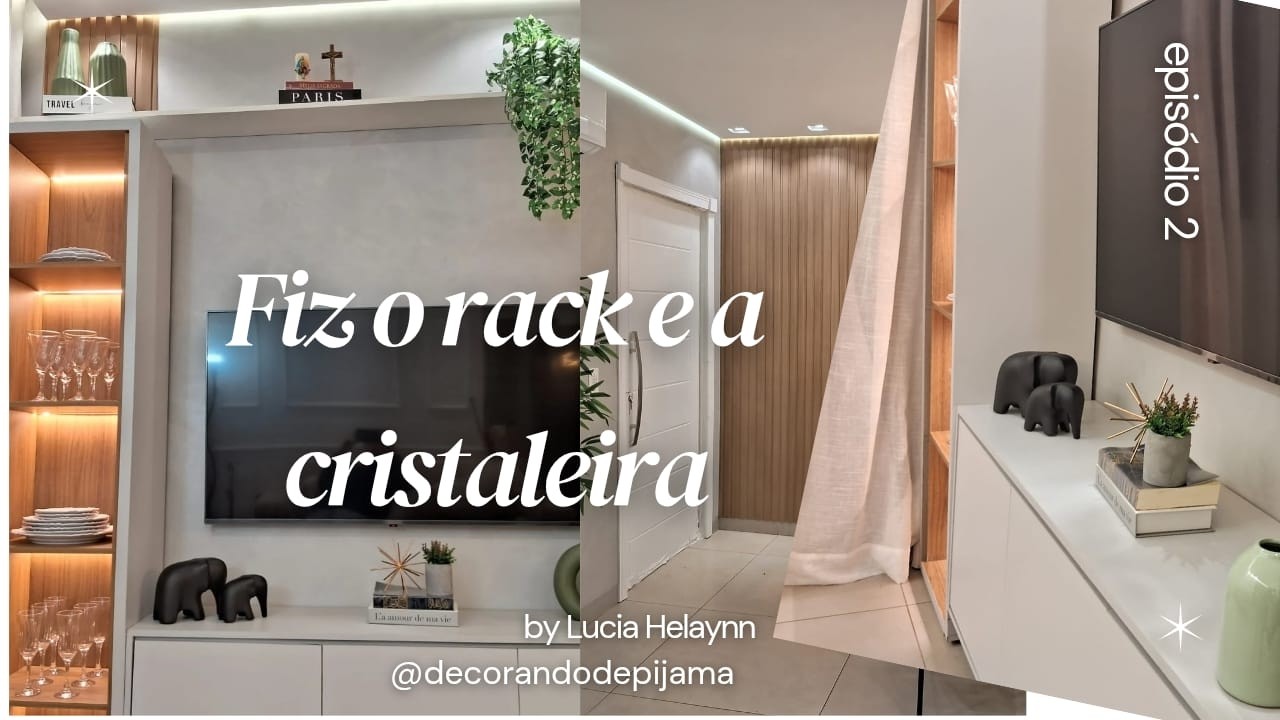 Fiz a cristaleira e o rack + pintura e moldura da porta em EVA Parte 2