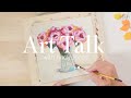 Paint a rose bouquet like an impressionist