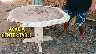ACACIA TOP CENTER TABLE | SIMPLENG IDEA NA PWEDE MONG GAWIN SA SLAB WOOD