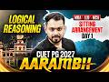 CUET PG Logical Reasoning 2027 | CUET PG Logical Reasoning Sitting Arrangement day 1 #cuetpg2027