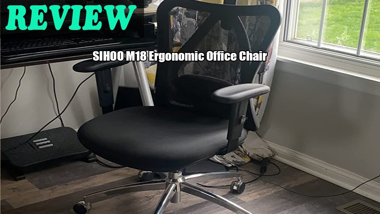 Sihoo M18 Ergonomic Black Adjustable Fabric Office Chair With