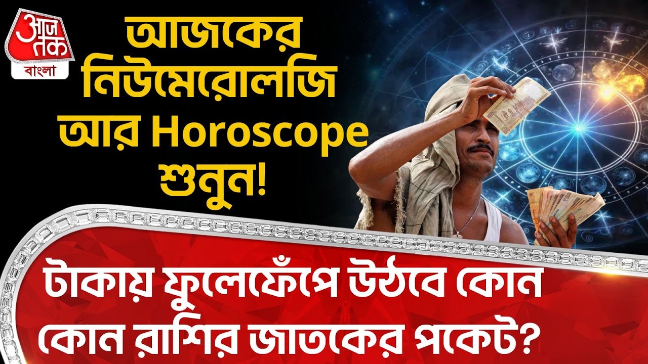 আজকের Numerology আর Horoscope শুনুন! টাকায় ফুলে ফেঁপে উঠবে কোন কোন রাশির জাতকের পকেট? Astrology |AT