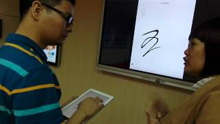 65inch double systerm touch screen