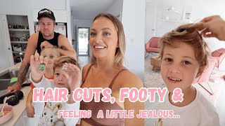 HAIR CUT, GOING TO THE FOOTY & SHE WAS JEALOUS... *AUSSIE MUM VLOGGER*