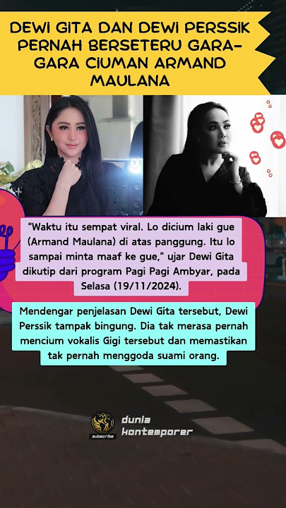 Dewi Gita dan Dewi Perssik Pernah Berseteru Gara-Gara Ciuman Armand Maulana #shorts #shortsvideo
