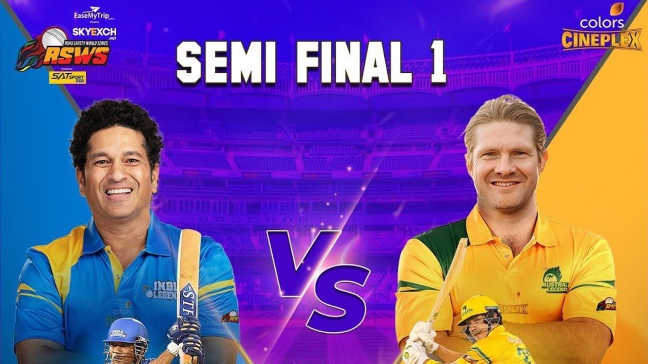 Skyexch RSWS S2 Semi Final 1 India Legends vs Australia Legends Full HighlightsColors Cineplex