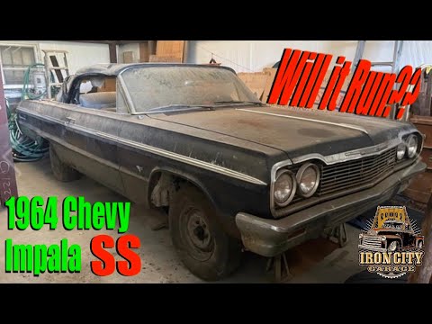 Will it Run after 50 years?? 1964 Chevy Impala SS Convertible￼! BARN FIND!!