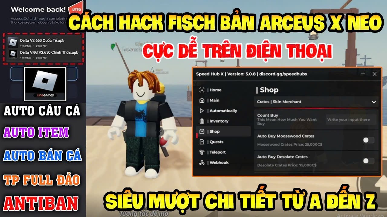 nhà cái 009 bet Roblox VNG | Cách Hack Fish, Fisch Và Blox Fruit Arceus x VNG Mới Nhất Trên Đt Và Pc, Ios Nha