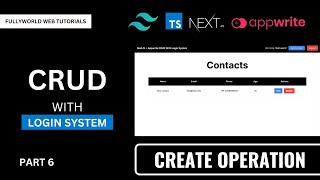 #6 Create Operation | NextJS + Appwrite CRUD With Login System