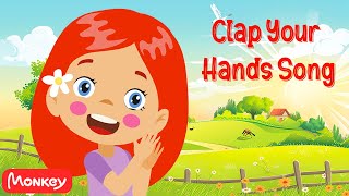 5 minute Singing 🍓 Clap Your Hands songs - Play & Learn English | Monkey Junior