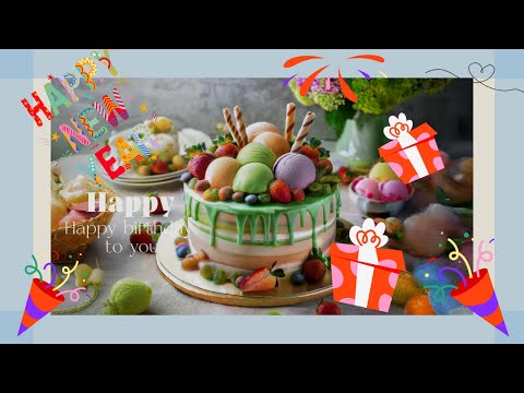 Happy birthday music 💖celebration Iced cream cake Event Design #happybirthday #birthdaymusic