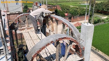 How To Properly Building A Curved Arch For A Brick & Reinforced Concrete Porch