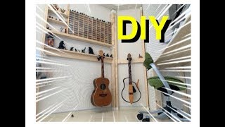 DIYギターハンガーを賃貸でも作る！