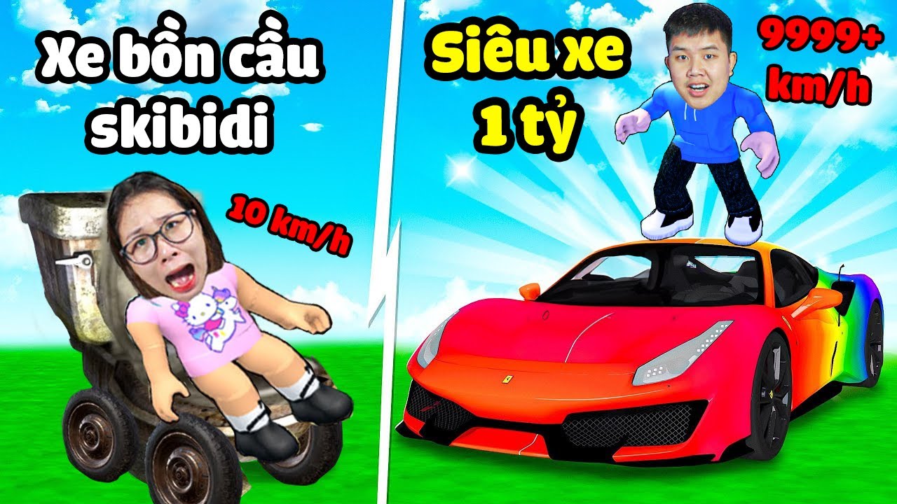 Luyện tập nâng cấp siêu xe để đua với nhau xem ai nhanh nhất !? bqThanh Thắng Ốc