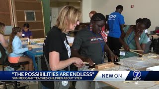 Learning about STEM at summer camp