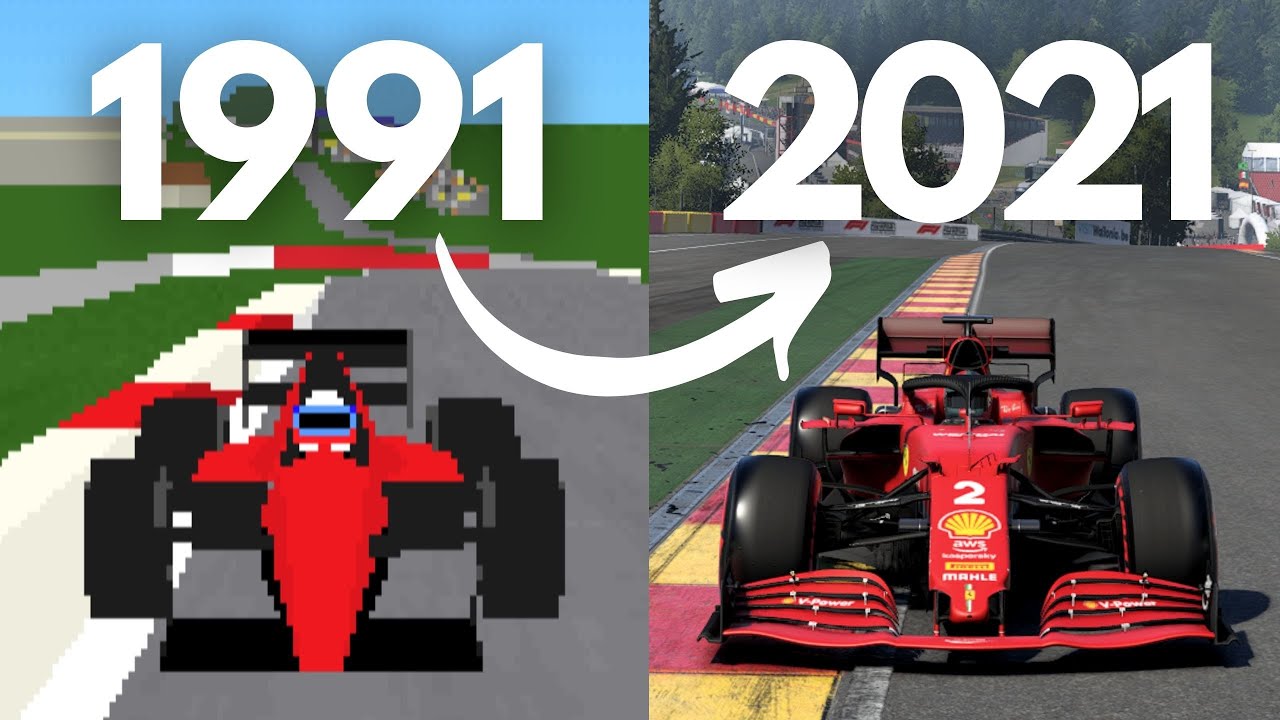 Sim Racing Evolt Racing 30 Years of Sim Racing Evolution | Grand Prix vs F1 2021 - YouTube