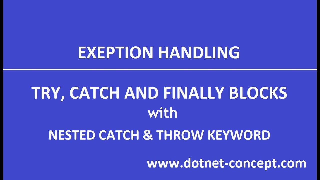 Nesting Of Try-catch Block In C# (2023) - Code Config