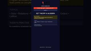 GATE 2027 Study Plan | Week 5 | Set Theory & Algebra | 2026-05-09