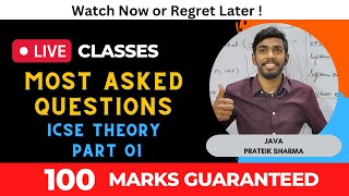 FAQ 01 THEORY Computer Class 10 ICSE ISC Java Programming