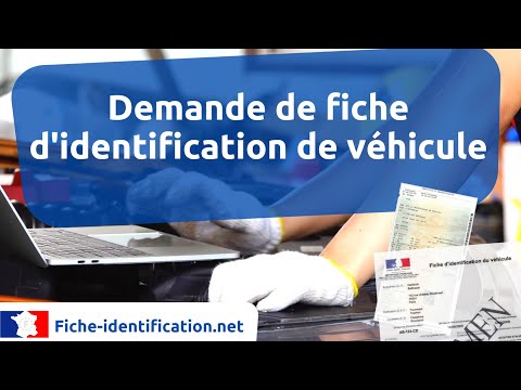 Fiche d'identification de véhicule pour contrôle technique / carte grise