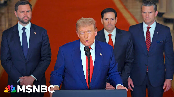 Full Speech: Trump addresses nation after bombing Iran