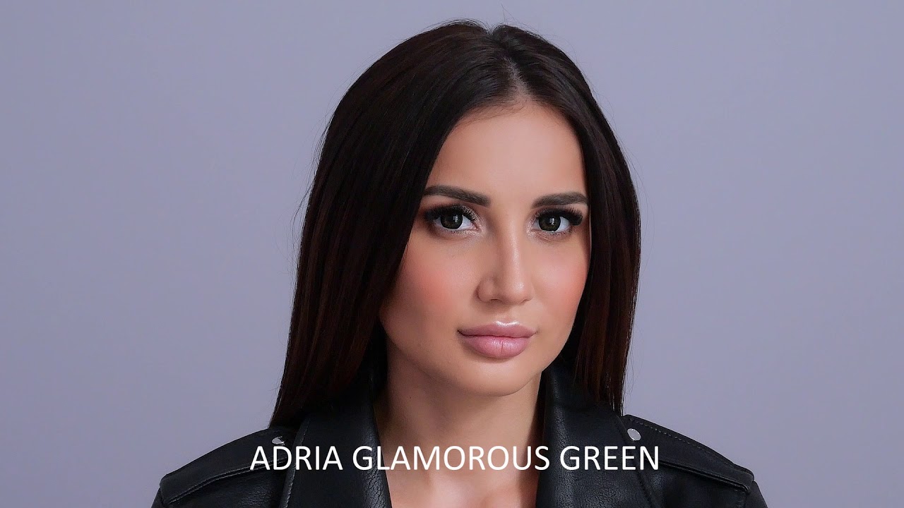 ADRIA Glamorous Green (зеленые) на темных глазах