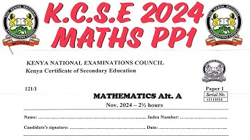 KCSE MATHS 2024 PP1 | SECTION B