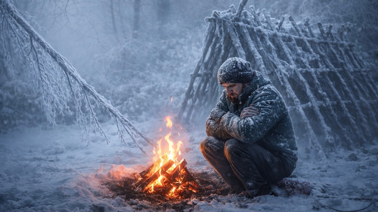 -12°C’de Tek Başına Kış Kampı | Derin Karda Solo Kamp / Solo Winter Camping in -12°C