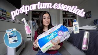 POSTPARTUM CARE ESSENTIALS | things you will actually need and use recovering from childbirth