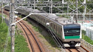JR E233系7000番台 埼京線（板橋）  /   JR E233-7000 series　Saikyo Line　Itabashi,Tokyo【でんしゃしん 動画】