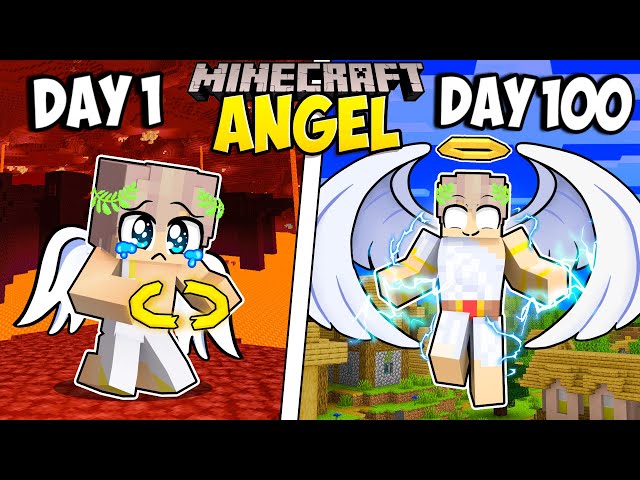 I Survived 100 Days as an ANGEL in Minecraft class=