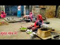 165 village rural life people cooking food  bhilwara rajasthan india