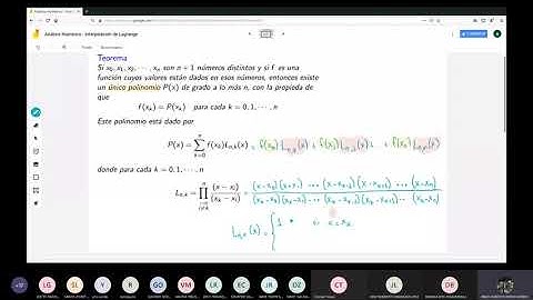 Clase virtual | Interpolación polinómica | Interpolación de Lagrange