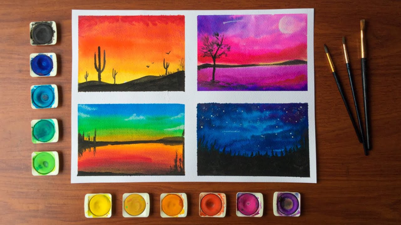 4 INCREDIBLE IDEAS TO PAINT WITH WATERCOLOR #stayhome - thptnganamst.edu.vn