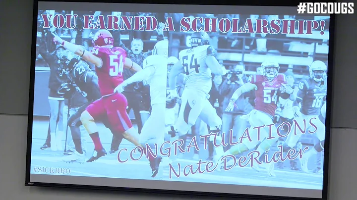 Nate DeRider awarded scholarship!  Aug. 11