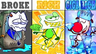 BROKE vs RICH vs GIGA: Giga Rich Puppy Steals Hearts Everywhere! - ギガリッチパピーがどこでもハートを盗みます