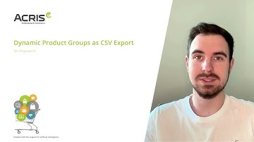 ACRIS Dynamic Product Groups as CSV Export: Better Overview of Dynamic Product Groups