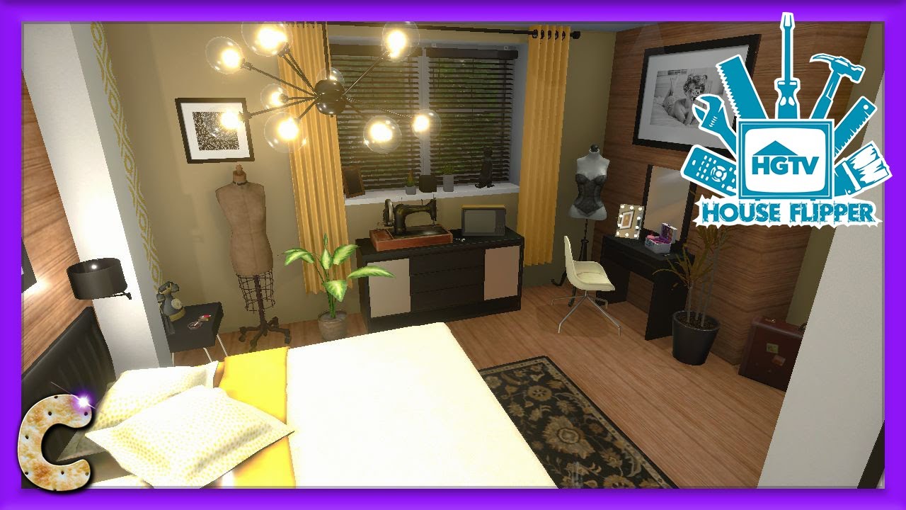 Let's Give A Modern Retro Bedroom A Go. House Flipper HGTV DLC Ep 157