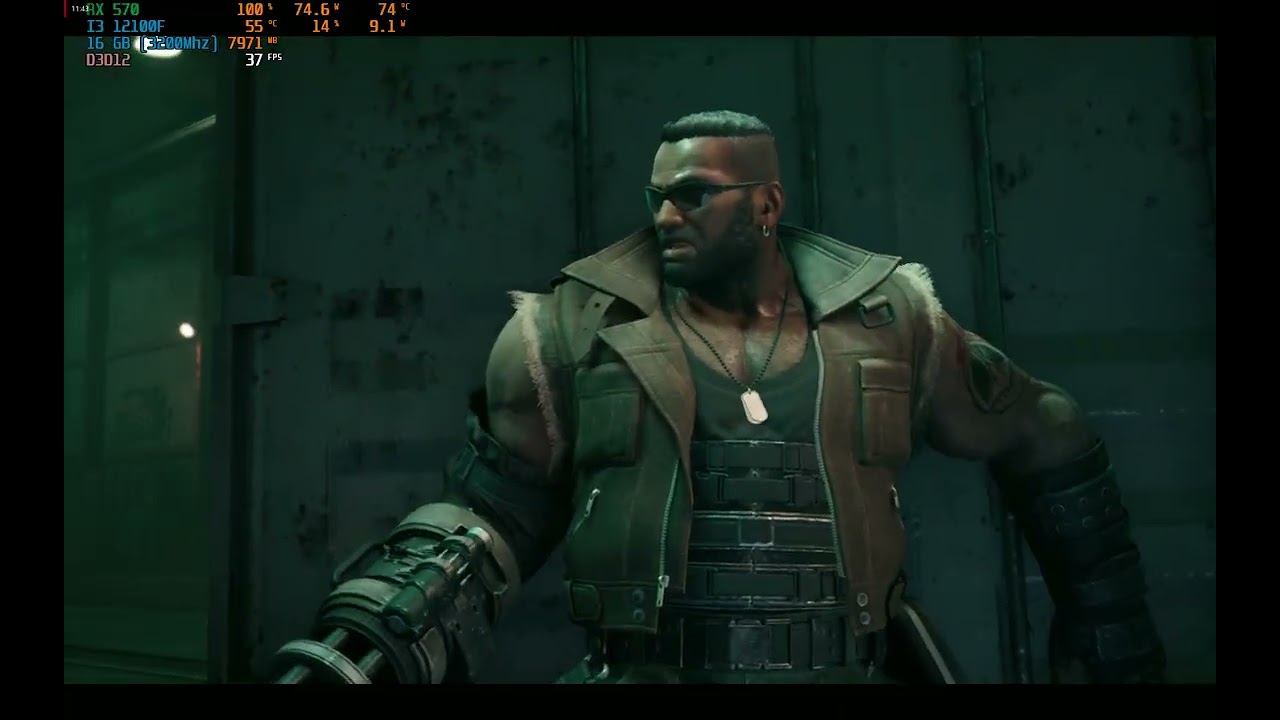Final Fantasy VII Remake Intergrade PC Gameplay (19), i3 12100f, RX 570 4GB